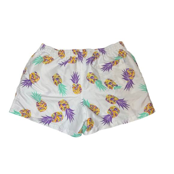 Chubbies Colorful Pineapple White Beach Pool Vacation Drawstring Swim Trunks XXL - Picture 2 of 8